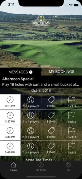 Game screenshot Homestead Golf Tee Times mod apk