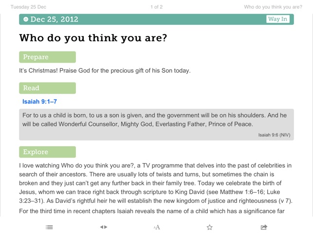 Daily Bread Bible Reading Chart