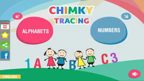 CHIMKY Trace Alphabets Numbers screenshot