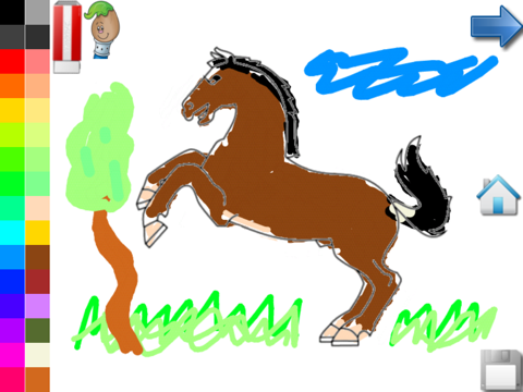 着色のページ：馬やポニーのおすすめ画像2