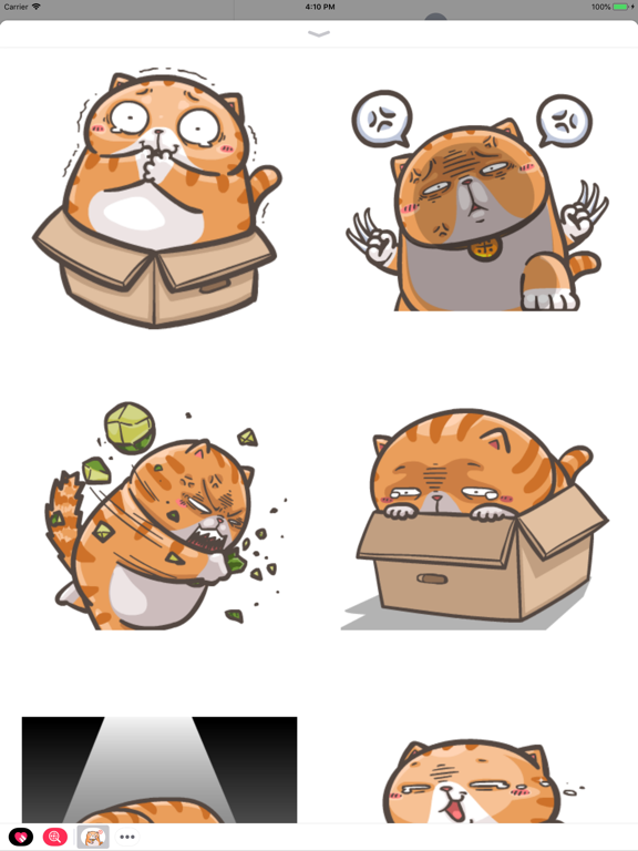 Chubby Cat Stickers Animated iPad screenshot 4 - Stickers app
