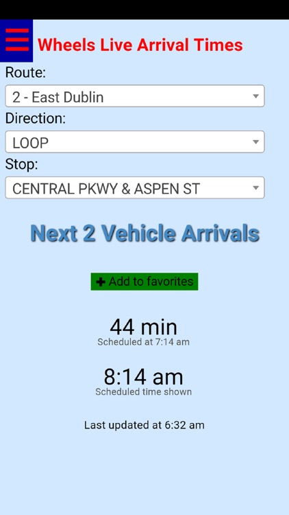 Bus Tracker for LAVTA