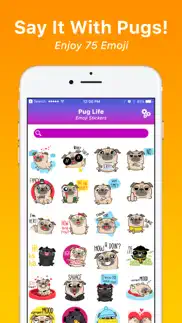 pug life emoji stickers iphone screenshot 1