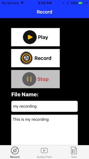 Audio to text