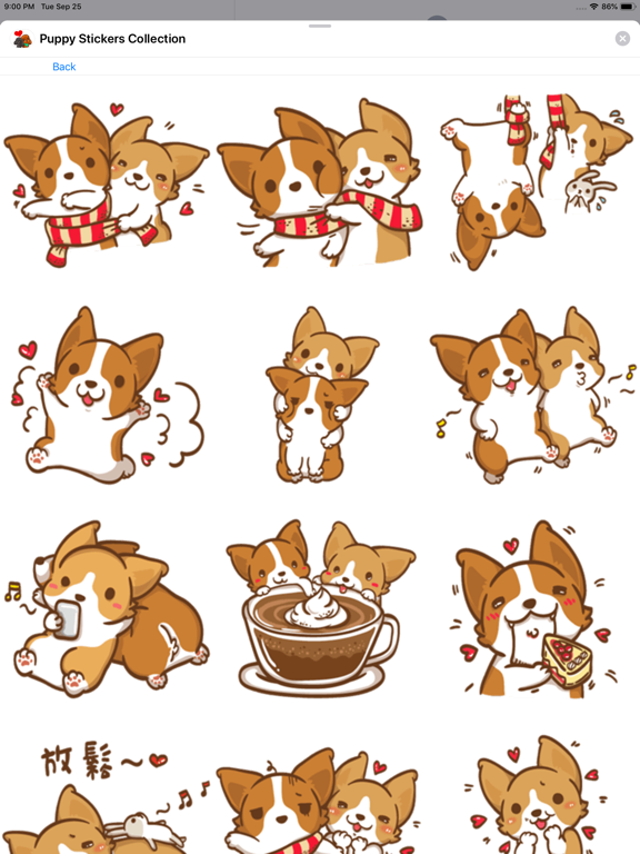 Screenshot #6 pour Puppy Stickers Collection