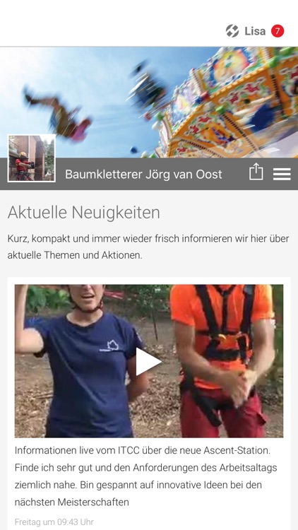 Baumkletterer Jörg van Oost