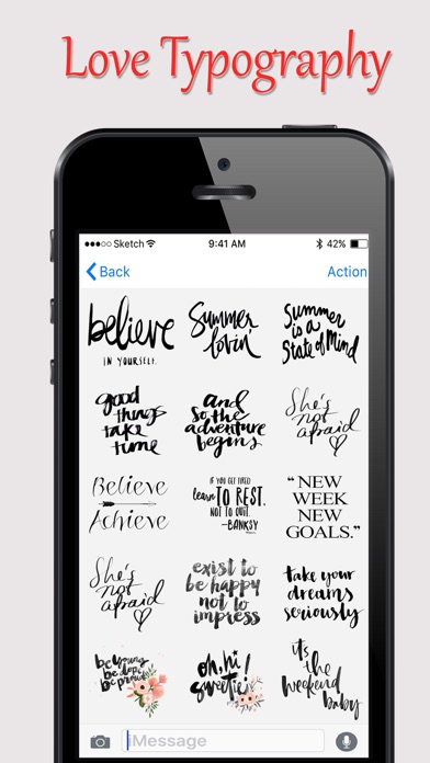 Love Typography Stickers screenshot 3