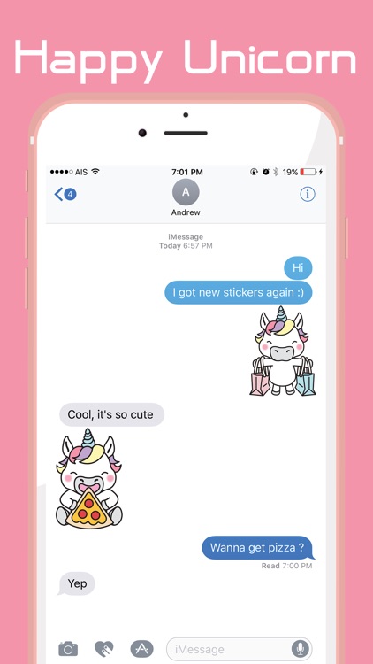 Happy Unicorn Stickers