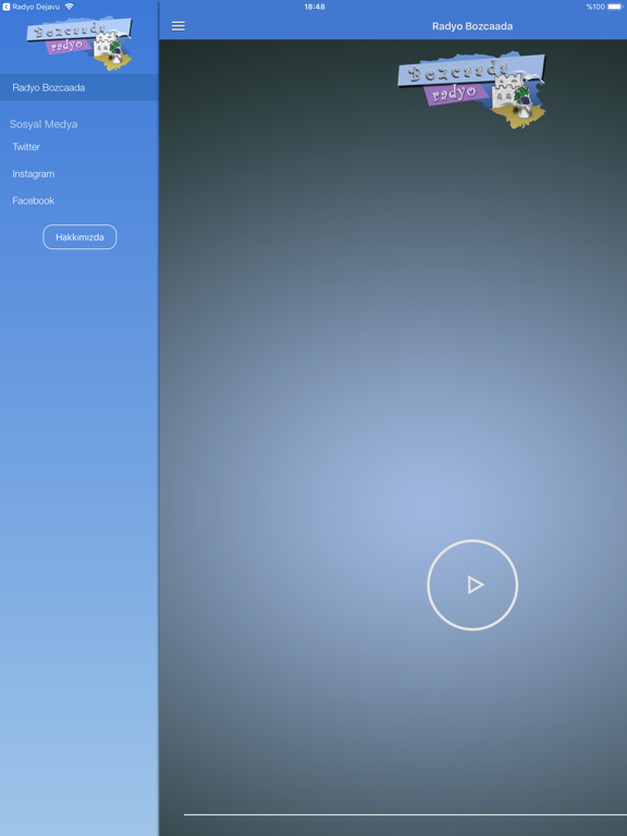 Radyo Bozcaada iPad screenshot 2 - Music app