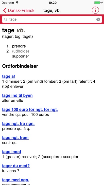 Gyldendal's French Danish Dictionary - Mini