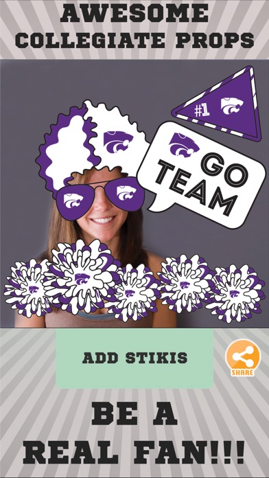 Kansas State Wildcats Selfie Stickers screenshot 2