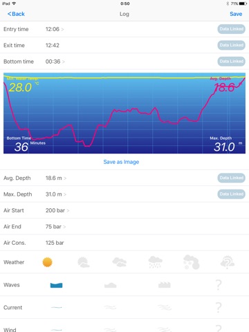 Diving Log screenshot 2