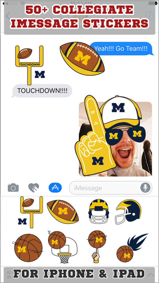 University of Michigan Stickers PLUS for iMessage - 1.0 - (iOS)