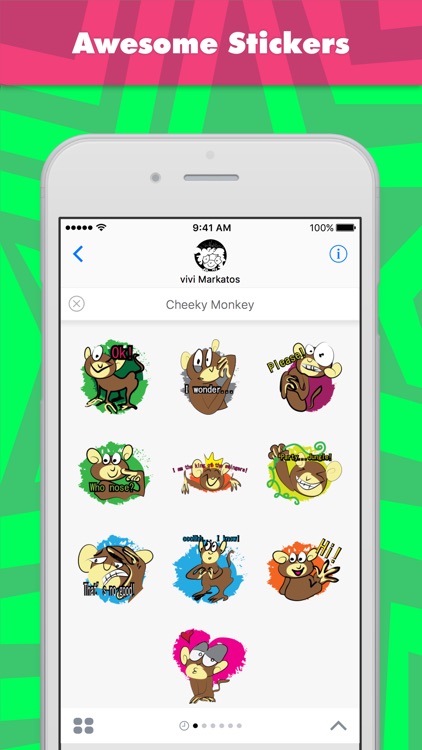 Cheeky Monkey stickers