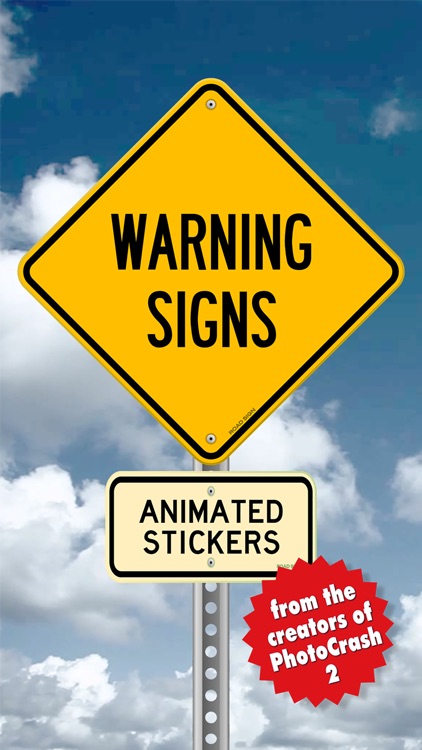 Warning Sign Animated Stickers screenshot-0