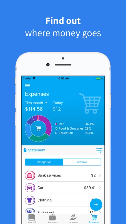 Monento - Personal Finances