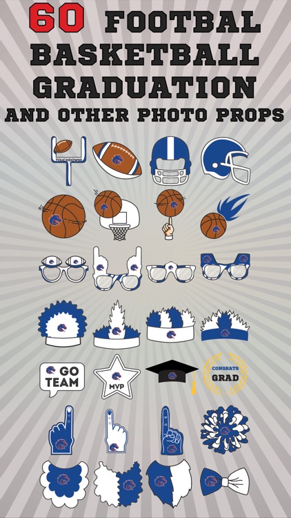 Boise State Broncos PLUS Selfie Stickers