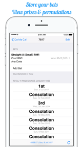 Da Ma Cai Results screenshot
