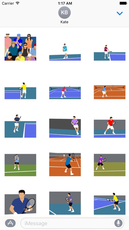 Men's Tennis Shots Sticker