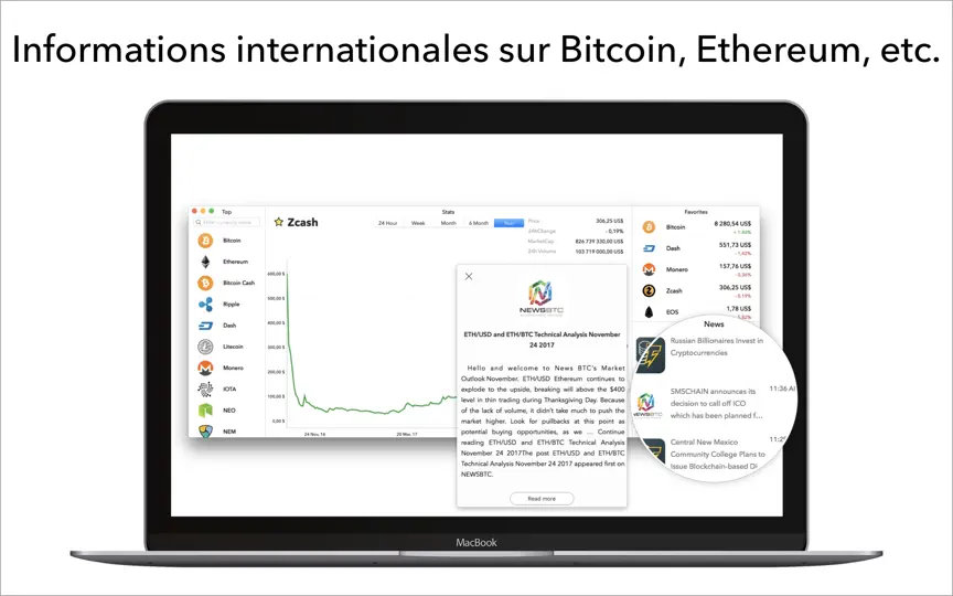 Capture d'écran de Cours Crypto Monnaie sur iPhone 3