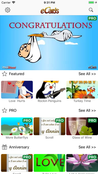 Screenshot #1 pour PepBlast Animated 200+ eCards