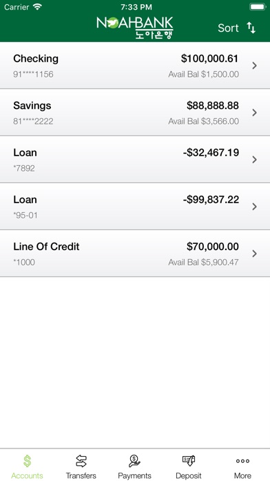 Noah Bank Mobile Banking снимок экрана 3