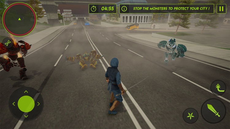 Flying Ninja Monster Assassin:City Rescue Battle