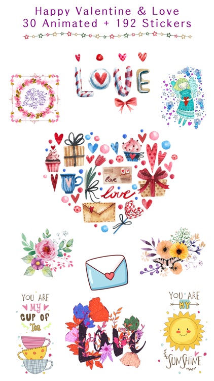 Happy Love Stickers - Animated