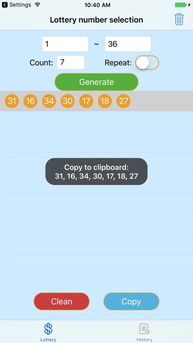 Lottery ticket Number selector screenshot 4