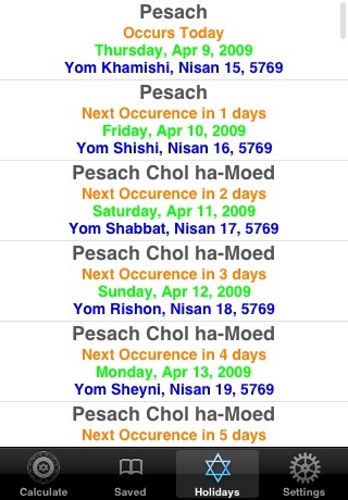 Hebrew Dates screenshot 3