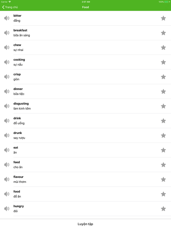 Học từ vựng Tiếng Anh iPad screenshot