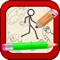 Your stick man has come to life from the drawing on the paper