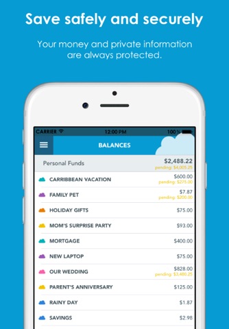 Money Clouds, Personal Savings screenshot 3
