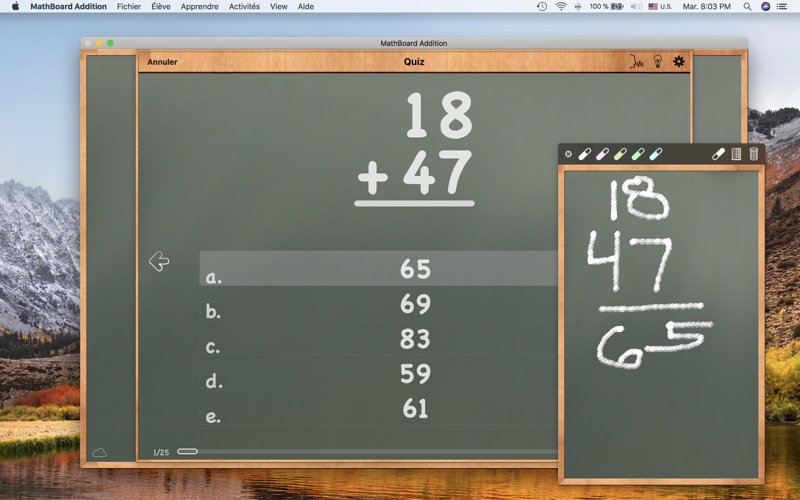 Screenshot #2 pour MathBoard Addition