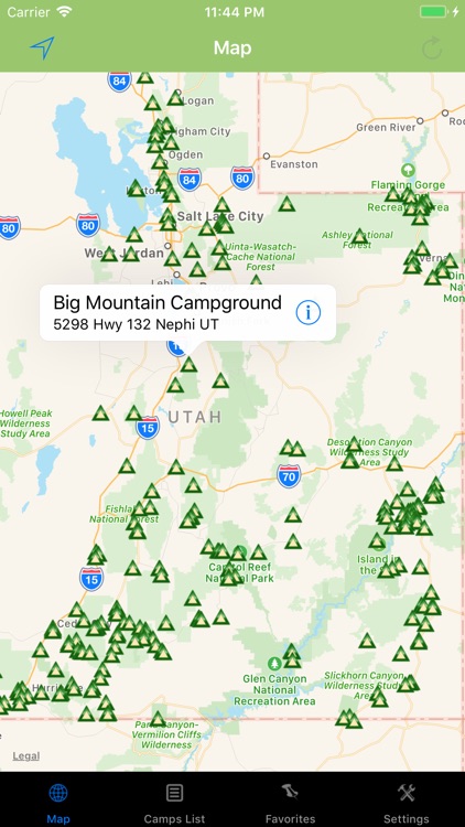 Utah – Camping & RV spots