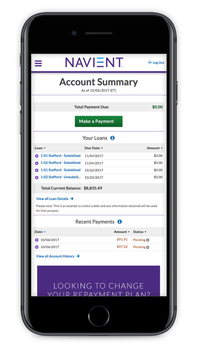 Screenshot #1 pour Navient Loans