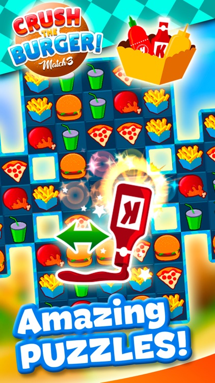 Crush The Burger ! Match 3 screenshot-5