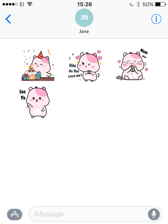 Kiki Hamster Stickers iPad screenshot 4 - Stickers app