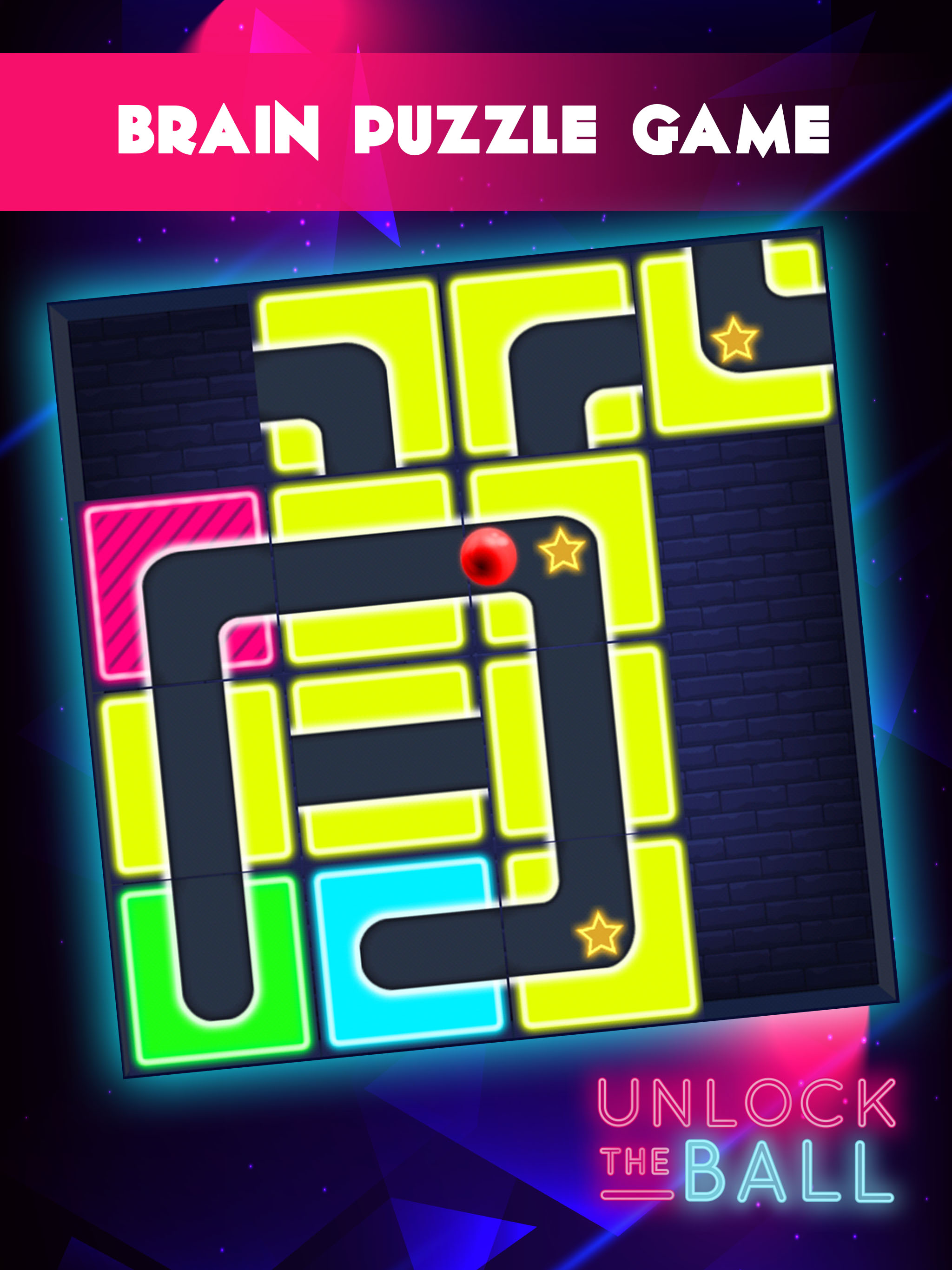 Classic Neon Slide Puzzle Game