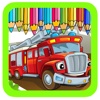 Draw Fire Truck For Coloring Book Game