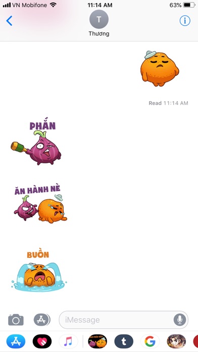 Cam vs Hành Stickers Screenshot 3 - AppWisp.com Cam vs Hành Stickers Screenshot 3 - AppWisp.com