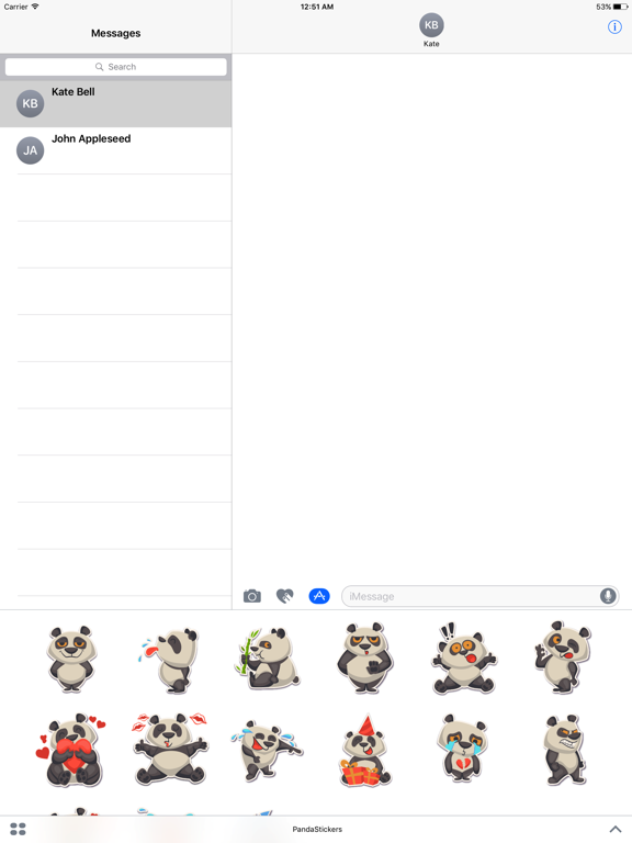 Screenshot #4 pour Panda - Stickers for iMessage.
