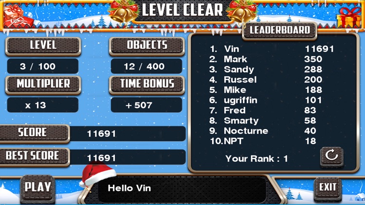 Christmas Snow Hidden Objects