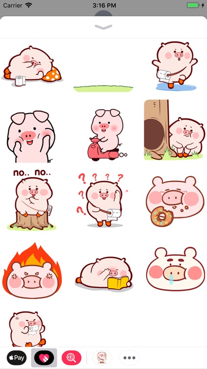 Goofy Pig Animated Stickers