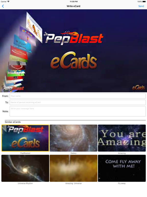 Screenshot #4 pour PepBlast Animated 200+ eCards