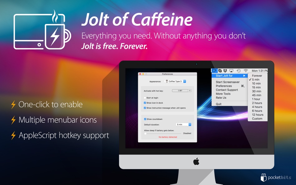 #2. Jolt of Caffeine (macOS) 由: Pocket Bits LLC