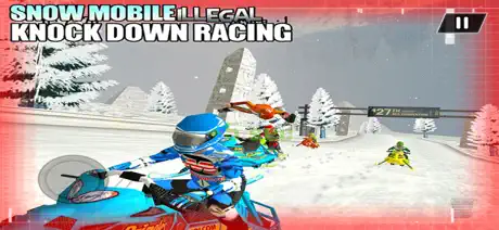 SnowMobile Illegal Bike Racing