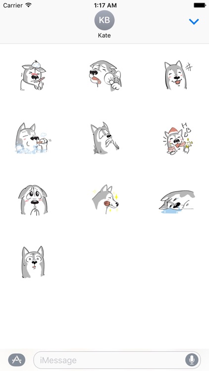 A Funny Husky Dog Stickers