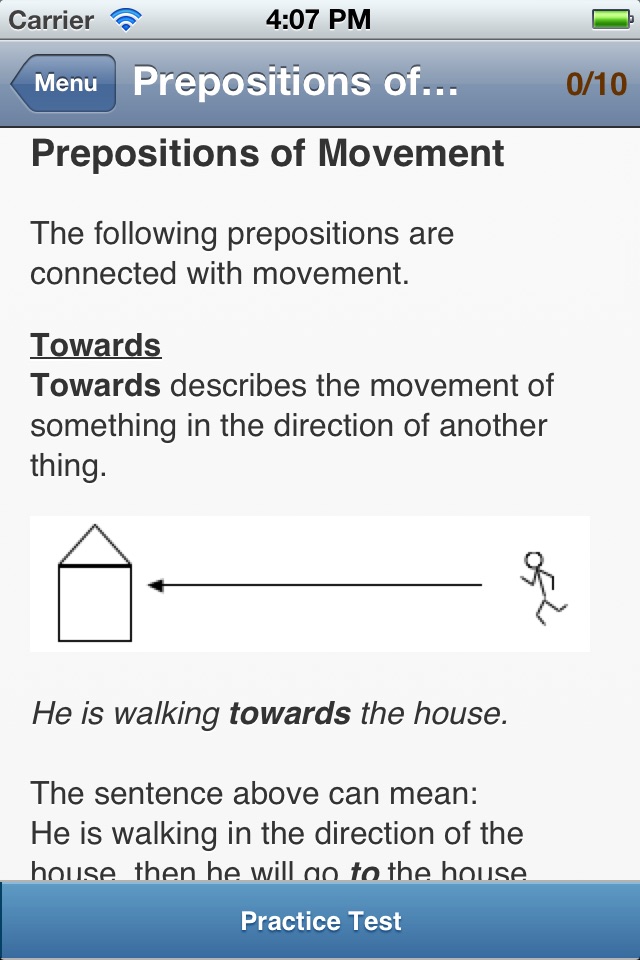 Prepositions screenshot 2