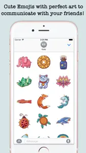 Cute Art Stickers For iMessage screenshot #1 for iPhone